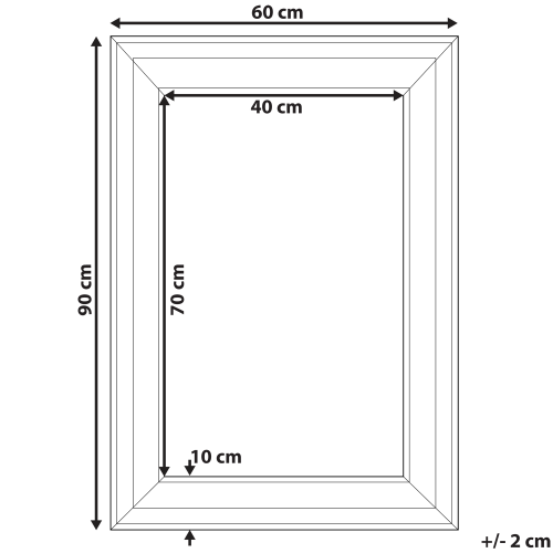 Beliani Wall Mirror LUNEL 60 cm 90 cm White 2