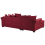 Beliani Corner Sofa 3 Seater VIKNA Fabric Dark Red Right Hand 5
