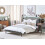 Beliani Bed Fabric COLMAR 140 x 200 cm (EU Double) Grey 2