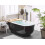 Beliani Freestanding Bathtub TESORO 1700 x 770 mm Black 4