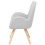 Beliani Armchair BJARN Fabric Light Grey 4