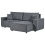 Beliani Corner Sofa Bed 3 Seater KARILA Fabric Dark Grey with Storage Left Hand 4