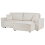 Beliani Sofa Bed 3 Seater KARILA Fabric Light Beige with Storage Left Hand 4
