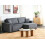Beliani Corner Sofa Bed 3 Seater KARILA Fabric Dark Grey with Storage Left Hand 2