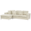Beliani Corner Sofa 4 Seater OSLO Fabric Beige Right Hand 2