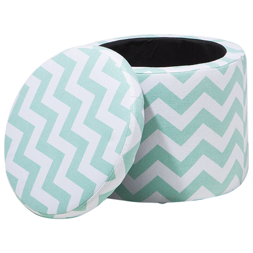 Beliani Storage Pouffe TUNICA Cotton Mint Green 1