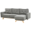 Beliani Sofa Bed 3 Seater SIRO Fabric Grey with Storage Left Hand 4