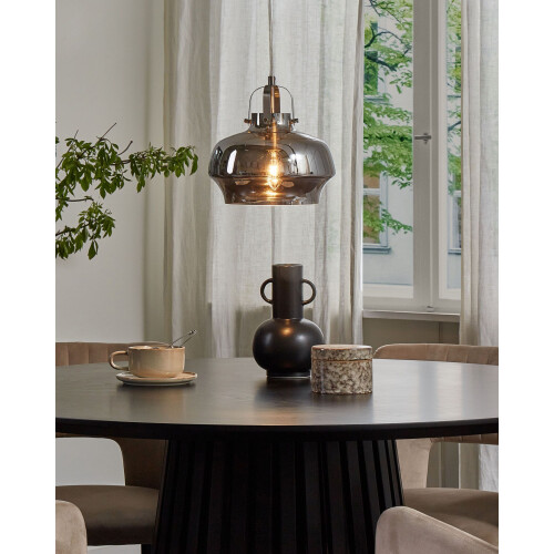 Beliani Pendant Lamp WILTZ Glass Light Grey 1