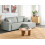 Beliani Corner Sofa Bed 3 Seater KARILA Fabric Grey with Storage Left Hand 2