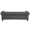 Beliani Sofa 3 Seater CHESTERFIELD Fabric Grey 6