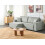 Beliani Corner Sofa Bed 3 Seater KARILA with Storage Fabric Grey Right Hand 2