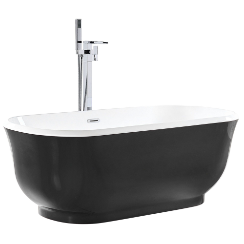 Beliani Freestanding Bathtub TESORO 1700 x 770 mm Black 1