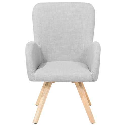 Beliani Armchair BJARN Fabric Light Grey 1