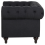 Beliani Armchair CHESTERFIELD Fabric Graphite Grey 3