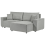 Beliani Corner Sofa Bed 3 Seater KARILA Fabric Grey with Storage Left Hand 4