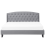 Beliani Bed Fabric BORDEAUX 180 x 200 cm (EU Super King) Light Grey 3