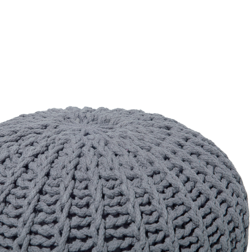 Beliani Pouffe CONRAD Cotton Dark Grey 1