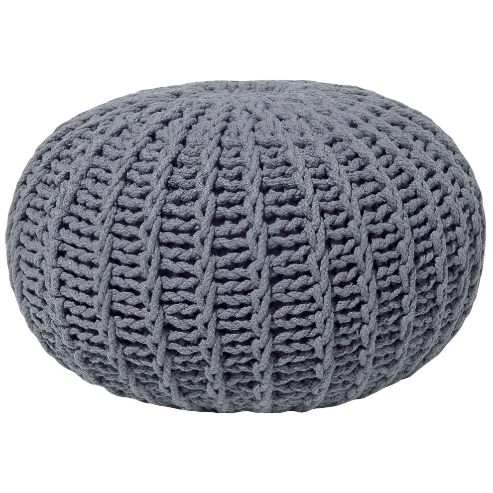 Pouffe CONRAD Cotton Dark Grey