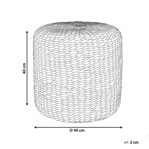 Beliani Pouffe BICHIR Water Hyacinth Beige 2