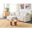 Beliani Sofa Bed 3 Seater KARILA with Storage Fabric Light Beige Right Hand 2