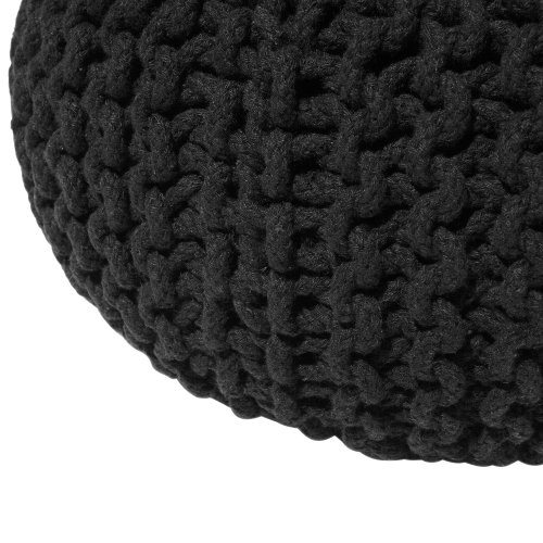 Beliani Pouffe CONRAD Cotton Black 2