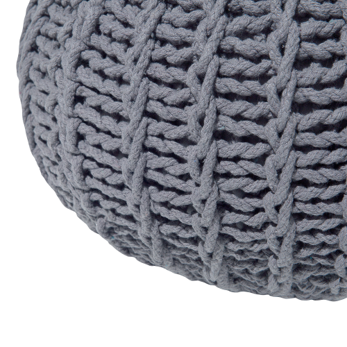 Beliani Pouffe CONRAD Cotton Dark Grey 2