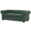 Beliani Sofa 3 Seater CHESTERFIELD Faux Leather Green 4