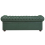 Beliani Sofa 3 Seater CHESTERFIELD Faux Leather Green 5