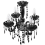 Beliani Chandelier KALANG Black 4