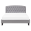 Beliani Bed Fabric BORDEAUX 140 x 200 cm (EU Double) Light Grey 3