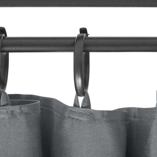 Beliani Gazebo COLOS 400 cm 300 cm Metal Graphite Grey 1