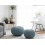 Beliani Pouffe CONRAD Cotton Light Blue 4