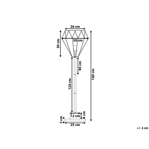 Beliani Floor Lamp MOONI Metal Brass 2
