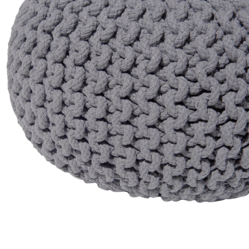Beliani Pouffe CONRAD Cotton Grey 2