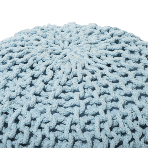 Beliani Pouffe CONRAD Cotton Light Blue 1