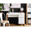 Beliani Home Office Desk JOHNSON 112 cm 50 cm with Storage Brown/ White 2