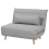 Beliani Single Sofa Bed SETTEN Fabric Light Grey 4