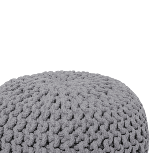 Beliani Pouffe CONRAD Cotton Grey 1