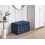 Beliani Storage Ottoman MICHIGAN Velvet Dark Blue 2
