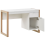 Beliani Home Office Desk JOHNSON 112 cm 50 cm with Storage Brown/ White 9