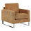 Beliani Armchair VIND Corduroy Light Brown 4
