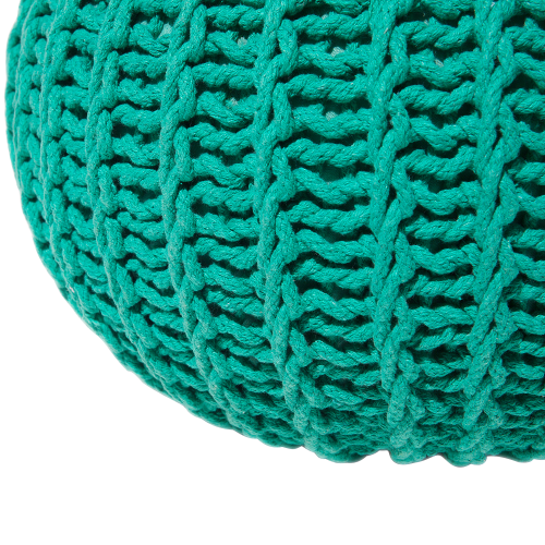 Beliani Pouffe CONRAD Cotton Emerald Green 2