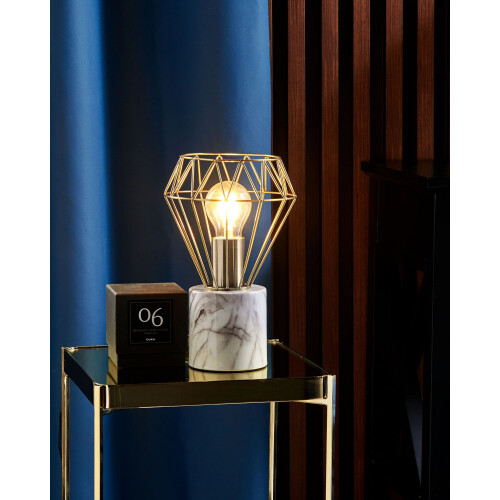 Beliani Table Lamp MOONI Metal Brass 1