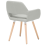 Beliani Set of 2 Dining Chairs CHICAGO Fabric Light Grey 4