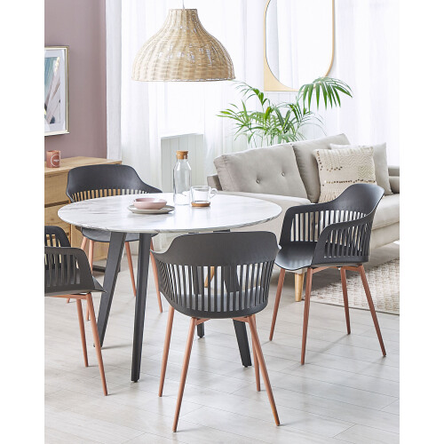 Beliani Set of 2 Dining Chairs BERECA Black 2