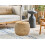 Beliani Pouffe HAIPHONG Seagrass Beige 2