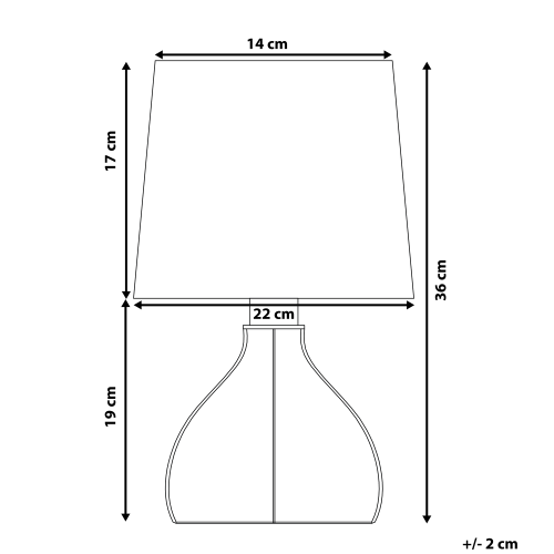 Beliani Table Lamp AGUEDA Brown/ White 2