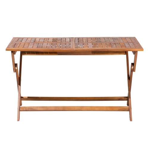 Beliani Garden Dining Table Folding CENTO 140 cm 75 cm Acacia Wood Brown 1
