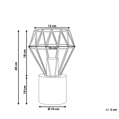 Beliani Table Lamp MOONI Metal Brass 2
