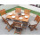 Beliani Garden Dining Table Folding CENTO 140 cm 75 cm Acacia Wood Brown 5